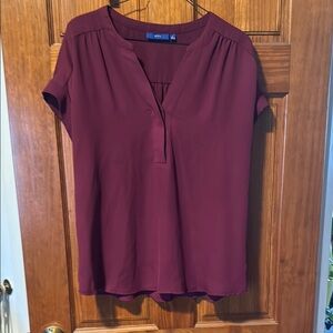 Apt. 9 Purple Short Sleeve Relaxed Blouse